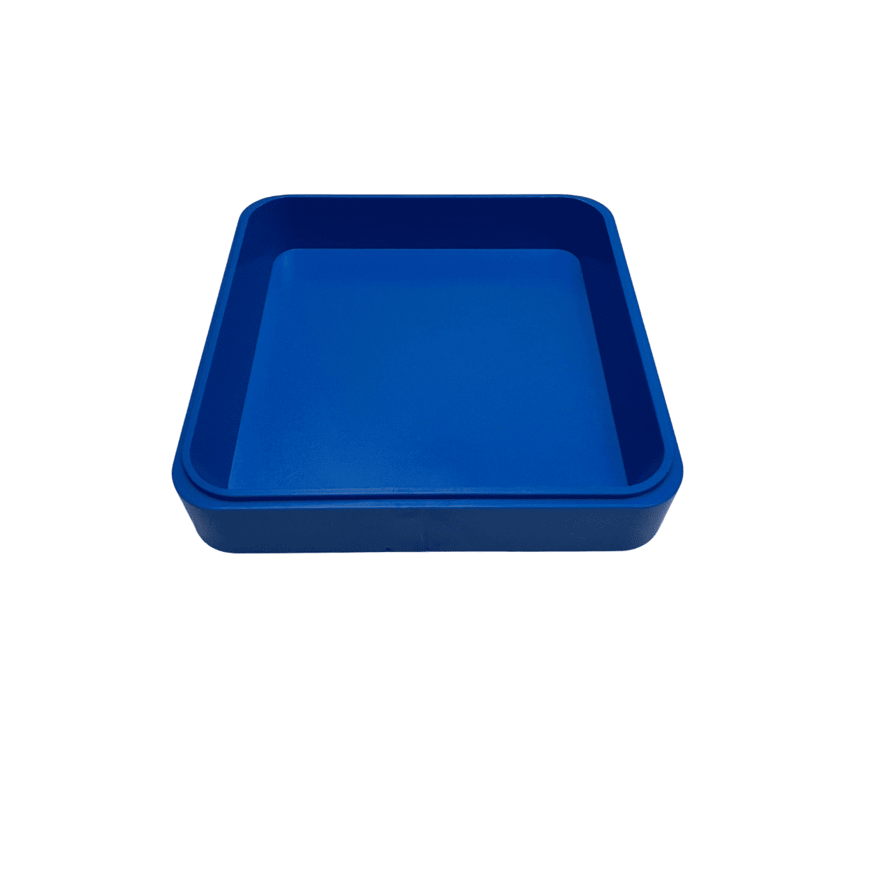 Bergeon 2379 Blue Plastic Square Supplies Tray - Image 2