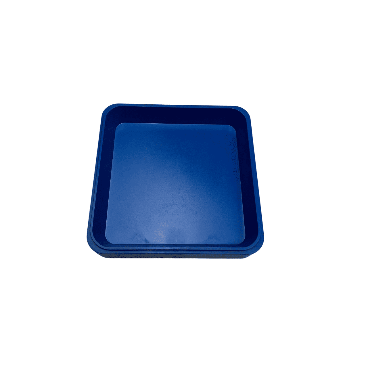 Bergeon 2379 Blue Plastic Square Supplies Tray - Image 3