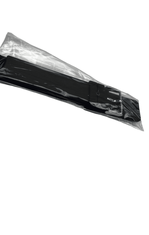 Boley Extra Long Black Silicone Watch Strap, 22 mm