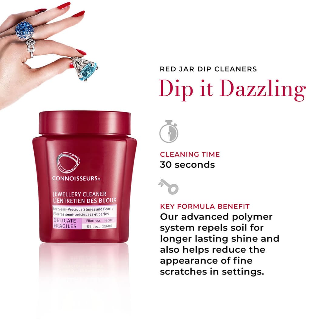 Connoisseurs Delicate Jewellery Cleaner cleaning solution for gold, silver, semi-precious stones & pearls 236 ml - Image 3