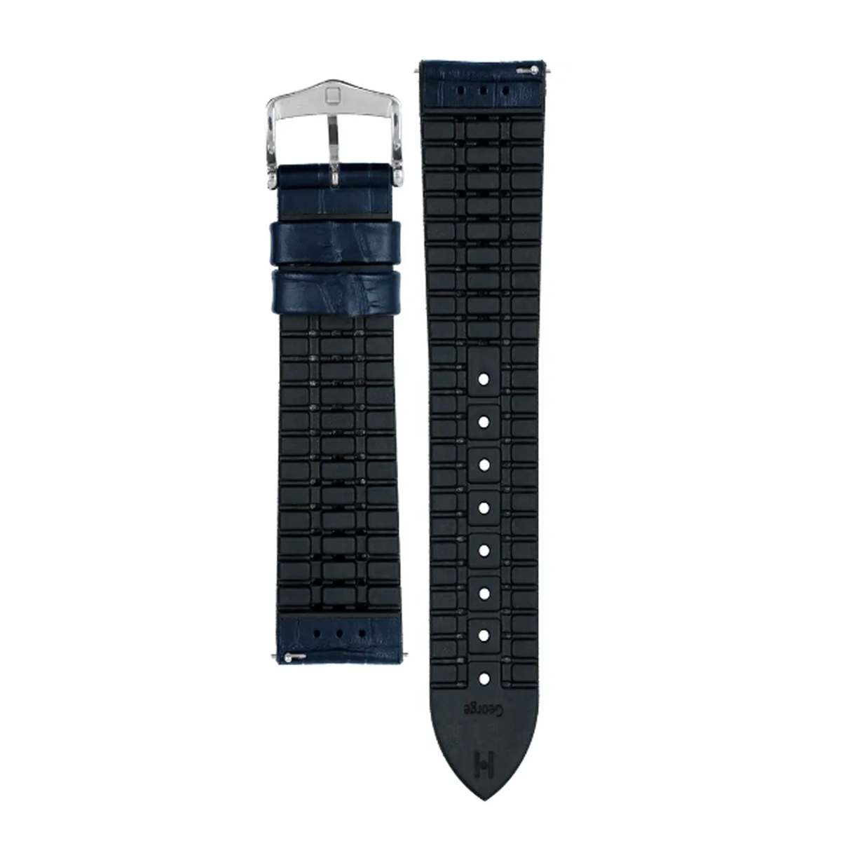 Hirsch George L Blue Calf Leather Watch Strap 22 mm - Image 2