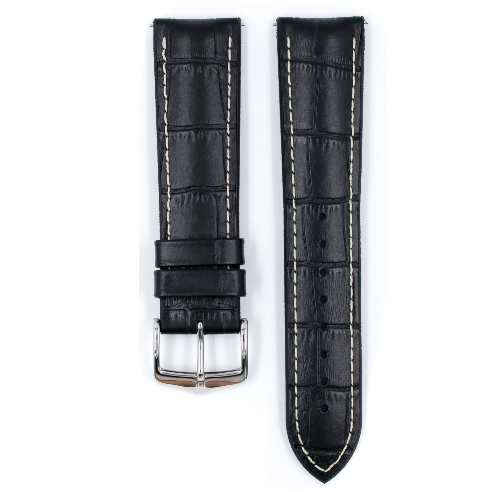 Hirsch watch leather calfskin strap George L black 20mm 0925128050-2-20 - Image 3