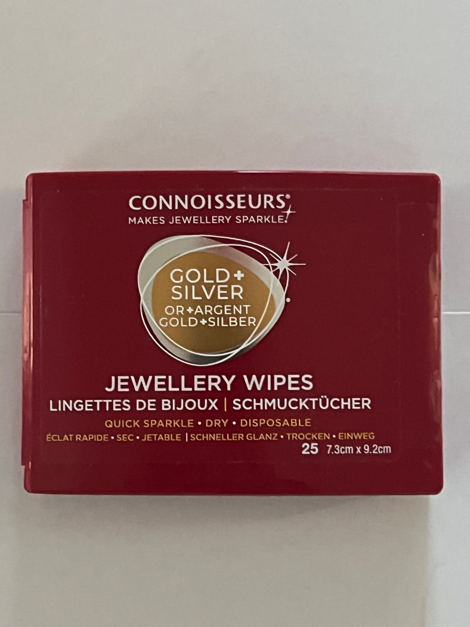 Damaged packaging: Connoisseurs Jewellery Wipes - Dry Cleaning Cloths for Gold, Platinum, and Diamonds