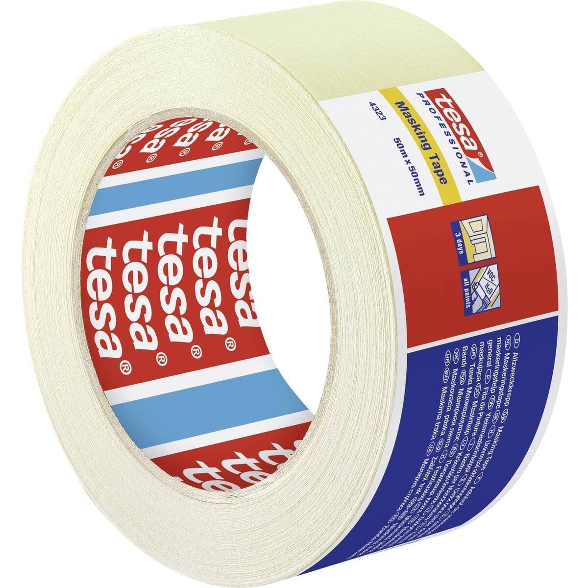 Tesa 4323 Beige Masking Tape, 50 mm x 50 m - Image 7