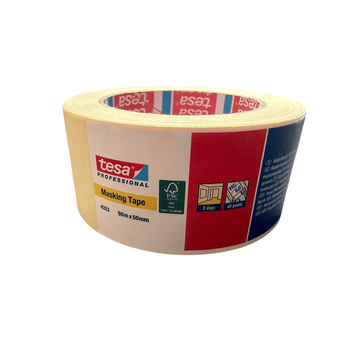 Tesa 4323 Beige Masking Tape, 50 mm x 50 m - Image 6