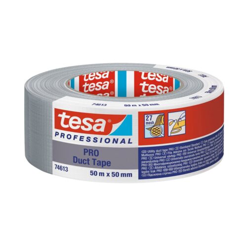 Tesa Professional Pro Duct Tape, Grey, 50 m x 50 mm