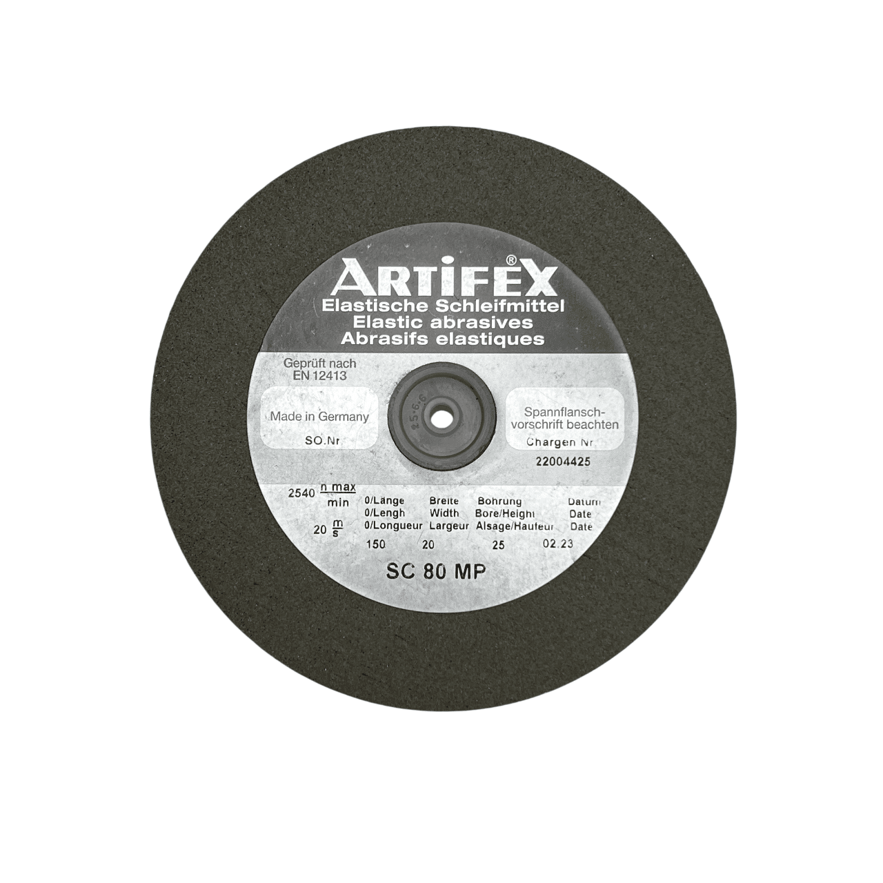 Artifex SC 80 MP Elastic Abrasive Grinding Wheel, 150 x 20 x 25 mm - Image 4