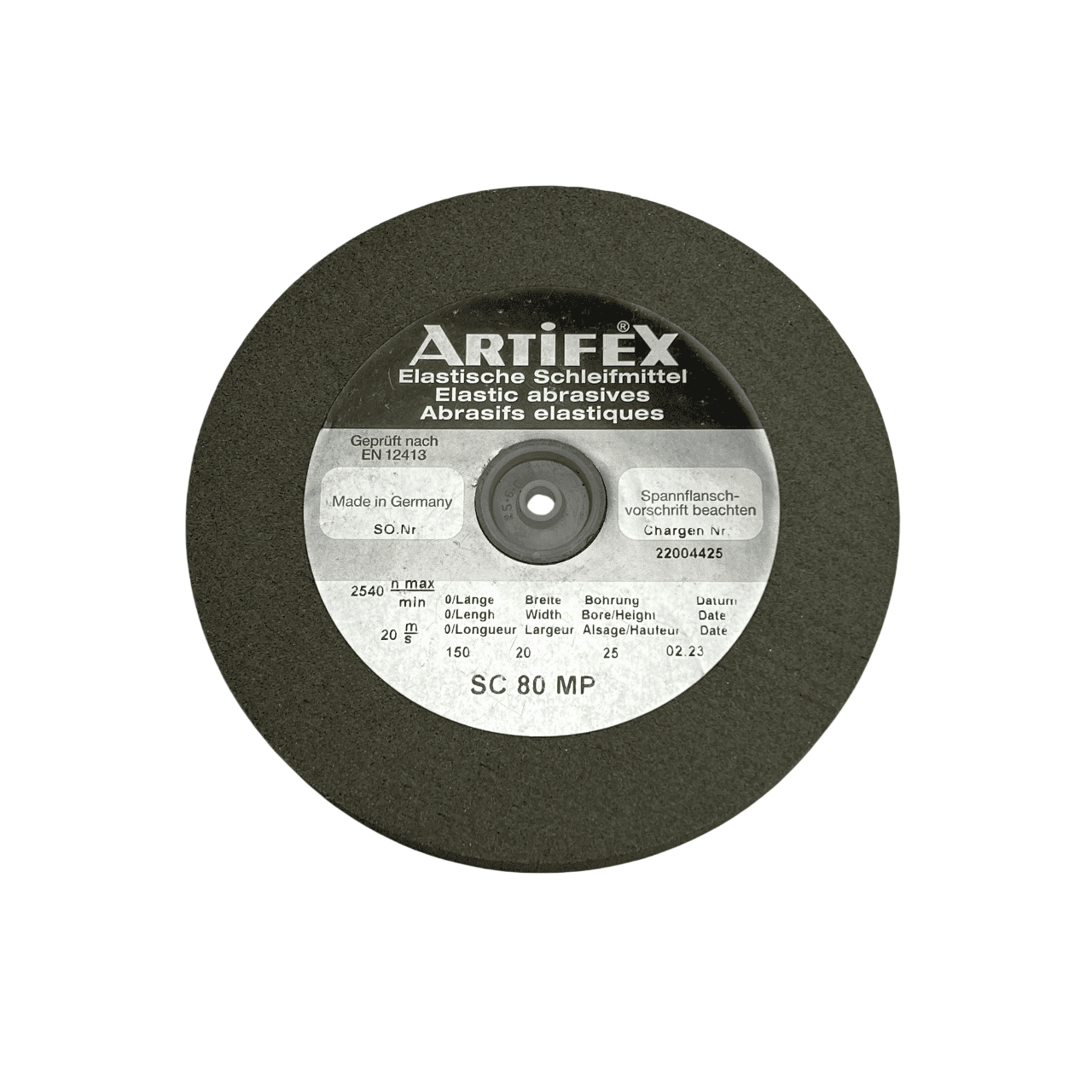 Artifex SC 80 MP Elastic Abrasive Grinding Wheel, 150 x 20 x 25 mm