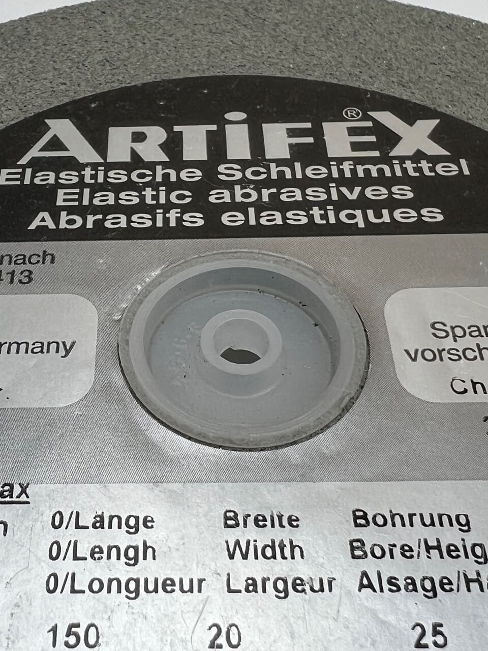 Artifex SC 80 MP Elastic Abrasive Grinding Wheel, 150 x 20 x 25 mm - Image 10