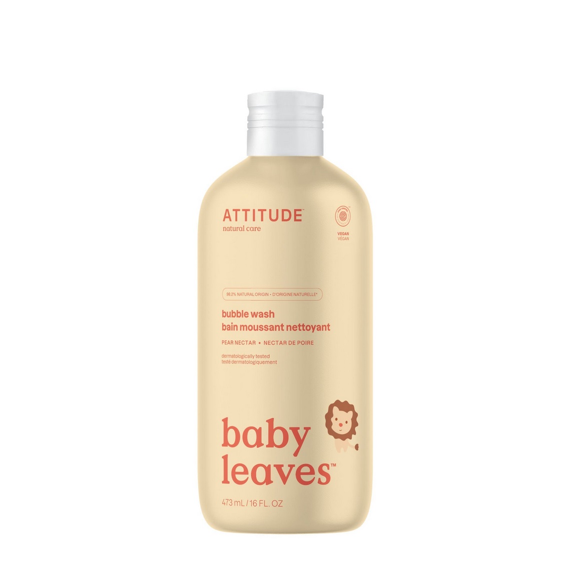 Baby Leaves Bubble Wash – Pear Nectar, ATTITUDE