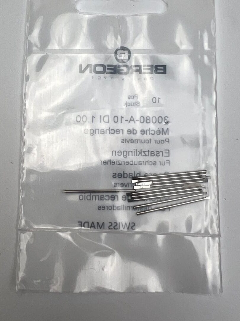 Bergeon 30080-A-10 DI 1.00 Precision Steel Screwdriver Blades - Pack of 10 - Image 5