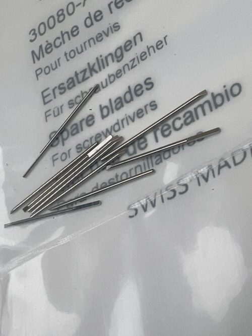 Bergeon 30080-A-10 DI 0.60 mm Steel Screwdriver Blades - Pack of 10