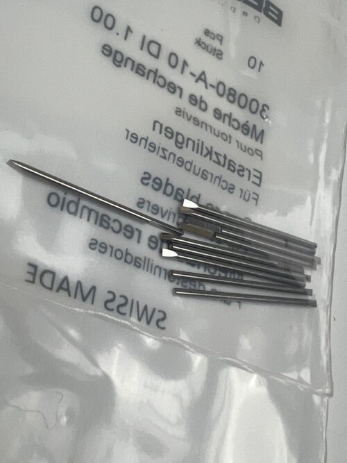 Bergeon 30080-A-10 DI 1.00 mm Steel Screwdriver Blades - Pack of 10