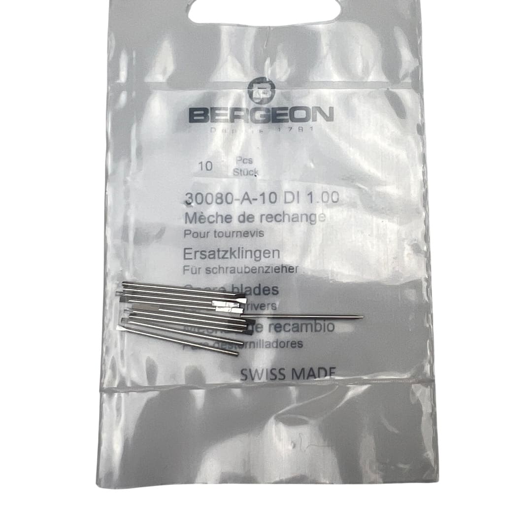 Bergeon 30080-A-10 DI 1.00 Precision Steel Screwdriver Blades - Pack of 10 - Image 4