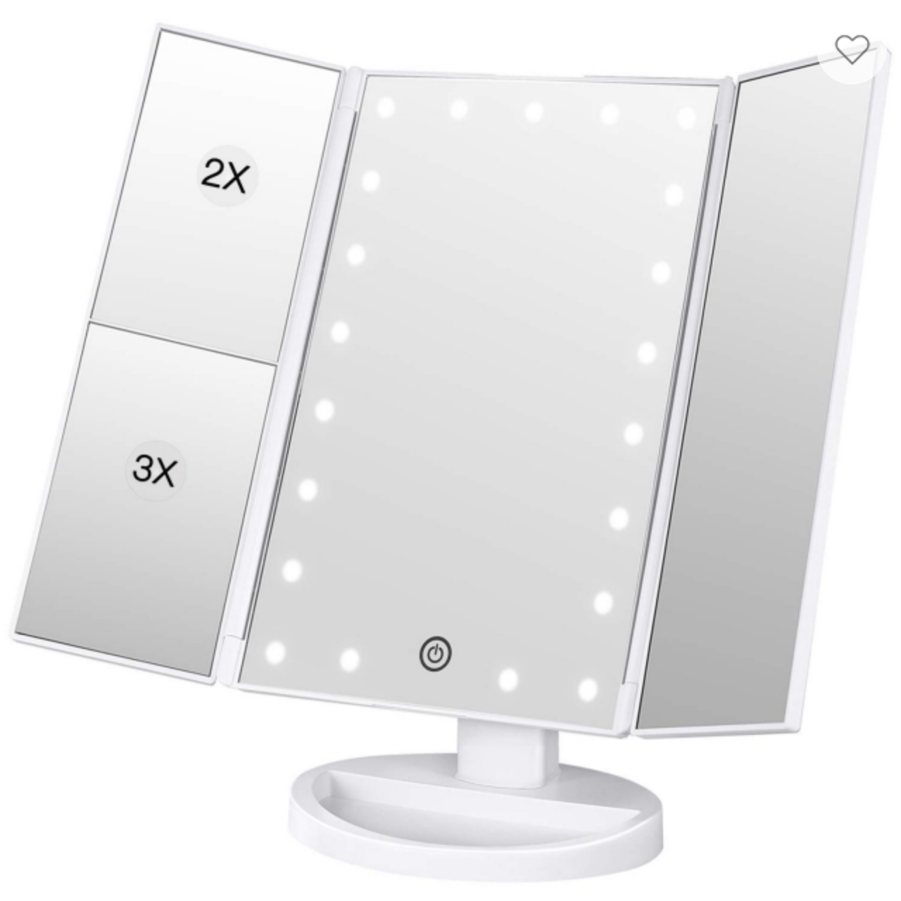 Bestope Cosmetic Makeup Mirror with LED Lights - White - Image 3