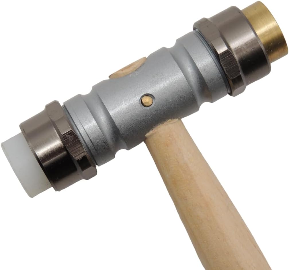 Watchmakers and goldsmiths combinated hammer in nylon and brass - Image 2
