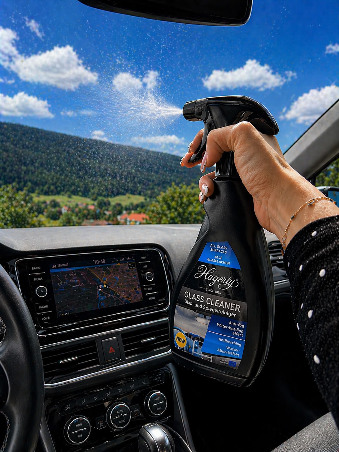 Hagerty Glass Cleaner Spray with Anti-Fog and Water-Repellent Formula, 500 ml - Image 3