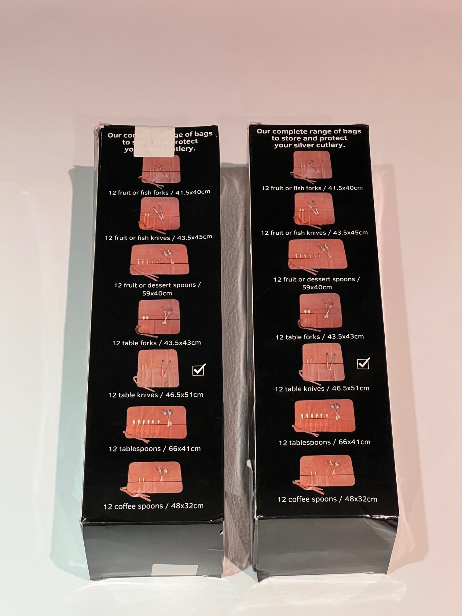 DAMAGED PACKAGING: 2 PACK Hagerty Silver Guard Cutlery Roll for 12 Table Knives - Anti-Tarnish Storage Protector SEE PHOTOS - Image 2