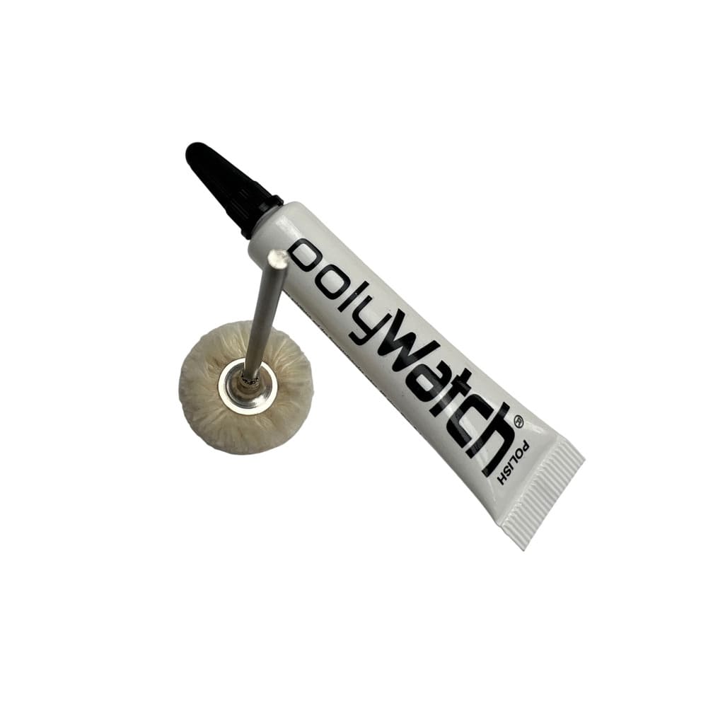 PolyWatch plastic watch crystal scratch remover polish with Scotch Brite miniature small polishing brushes fine 2.35mm - Image 5