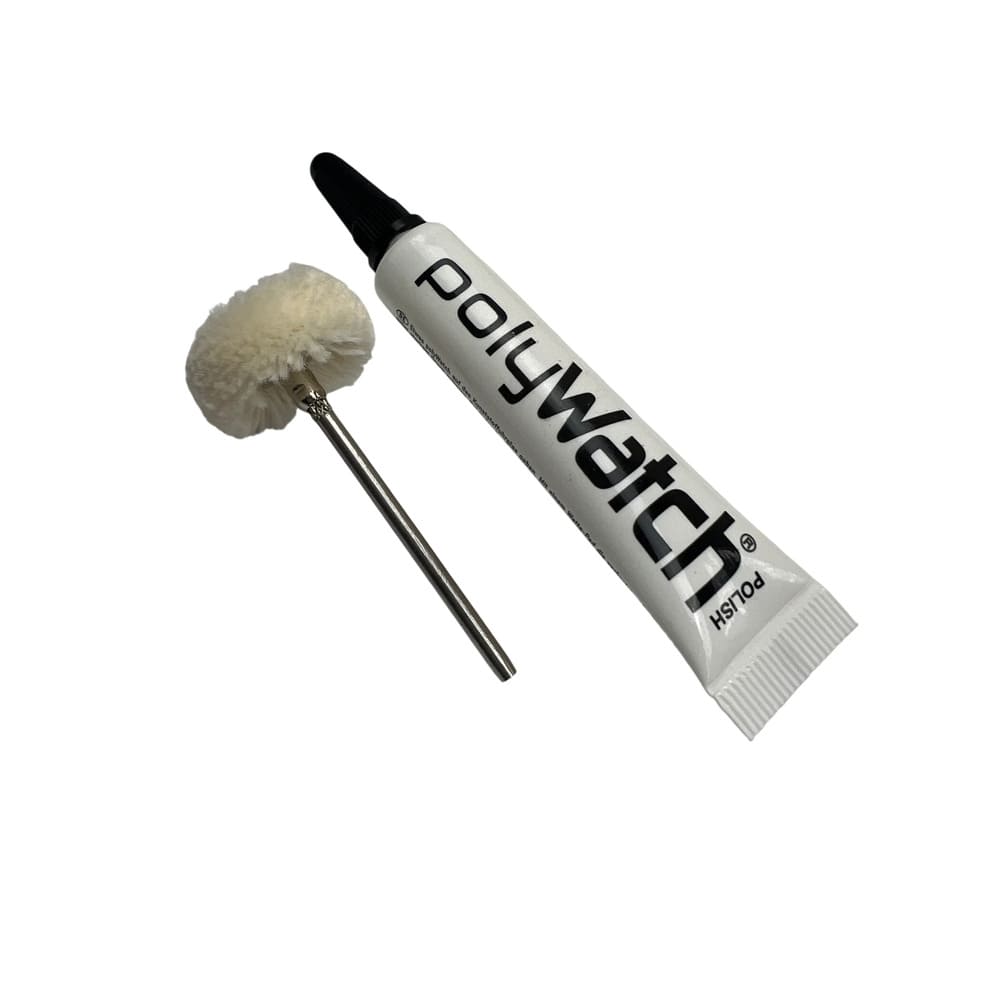 PolyWatch plastic watch crystal scratch remover polish with Scotch Brite miniature small polishing brushes fine 2.35mm - Image 3