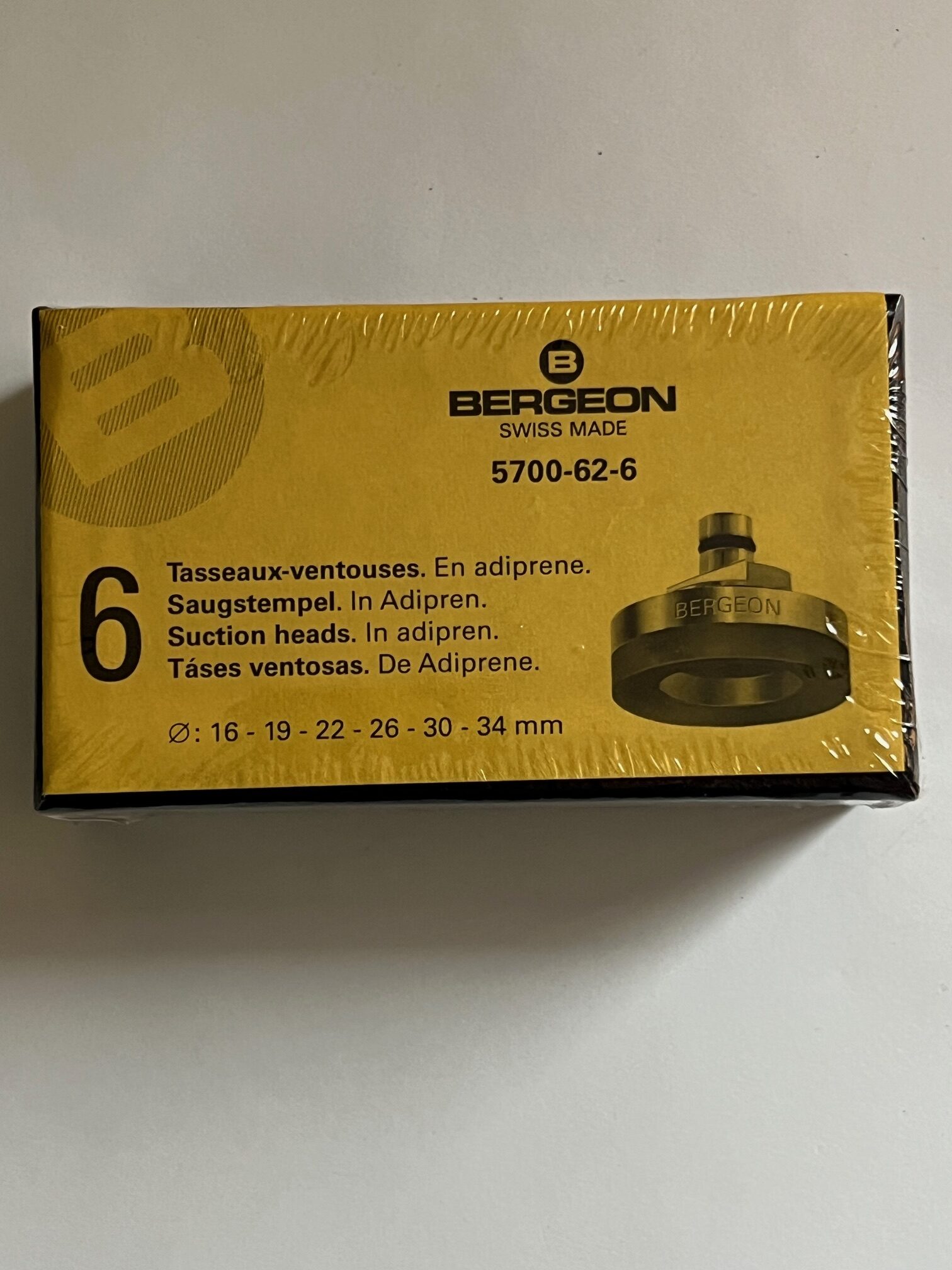 Bergeon 5700-62-6, Suction Heads Set - Soft Adiprene, 6 Pieces for 5700 Tool - Image 2