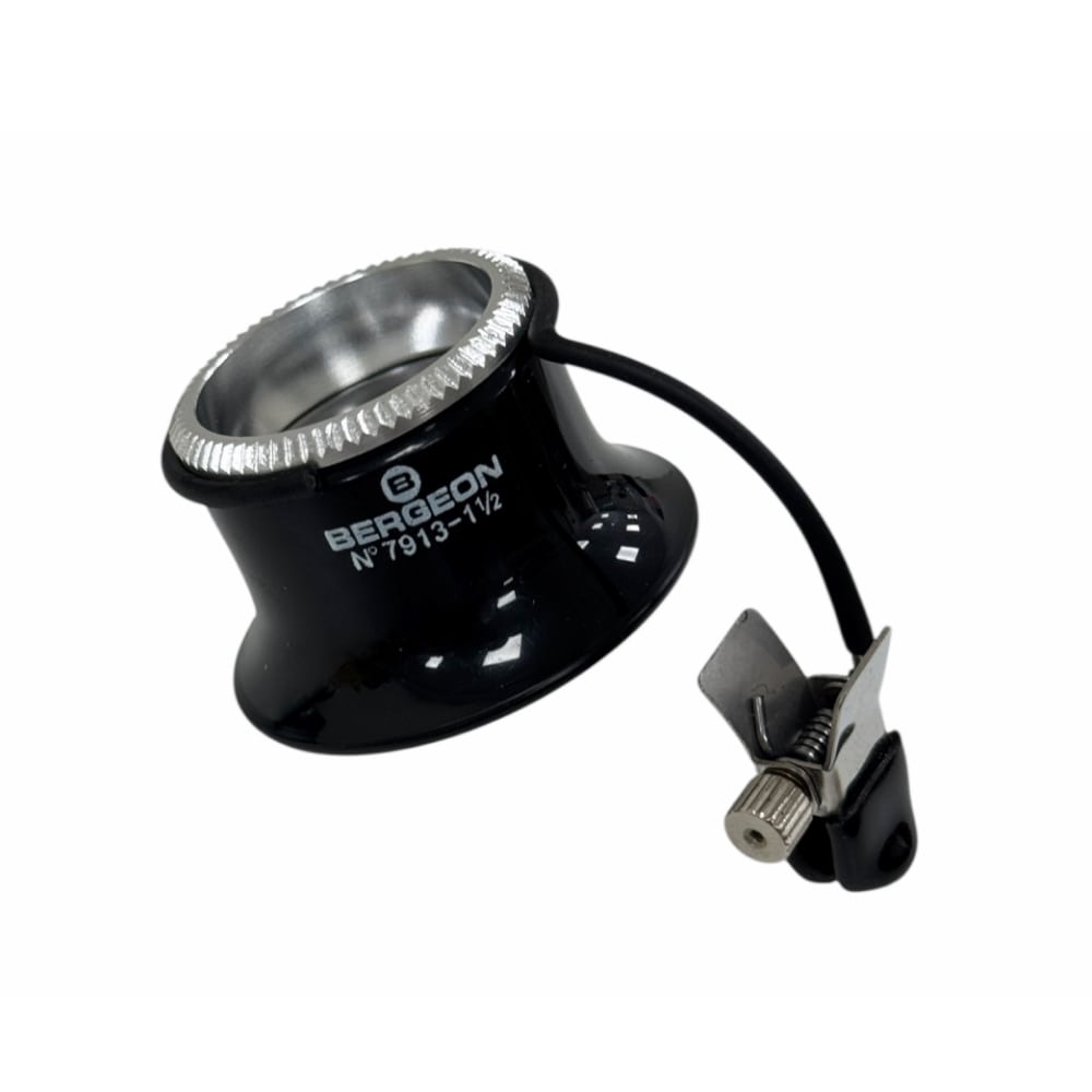 Bergeon 7913-1.5 eyeglass watchmaker loupe with clip 6.7x