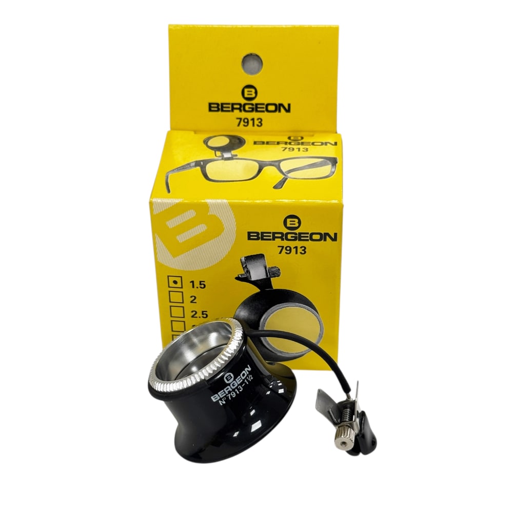 Bergeon 7913-1.5 eyeglass watchmaker loupe with clip 6.7x - Image 4