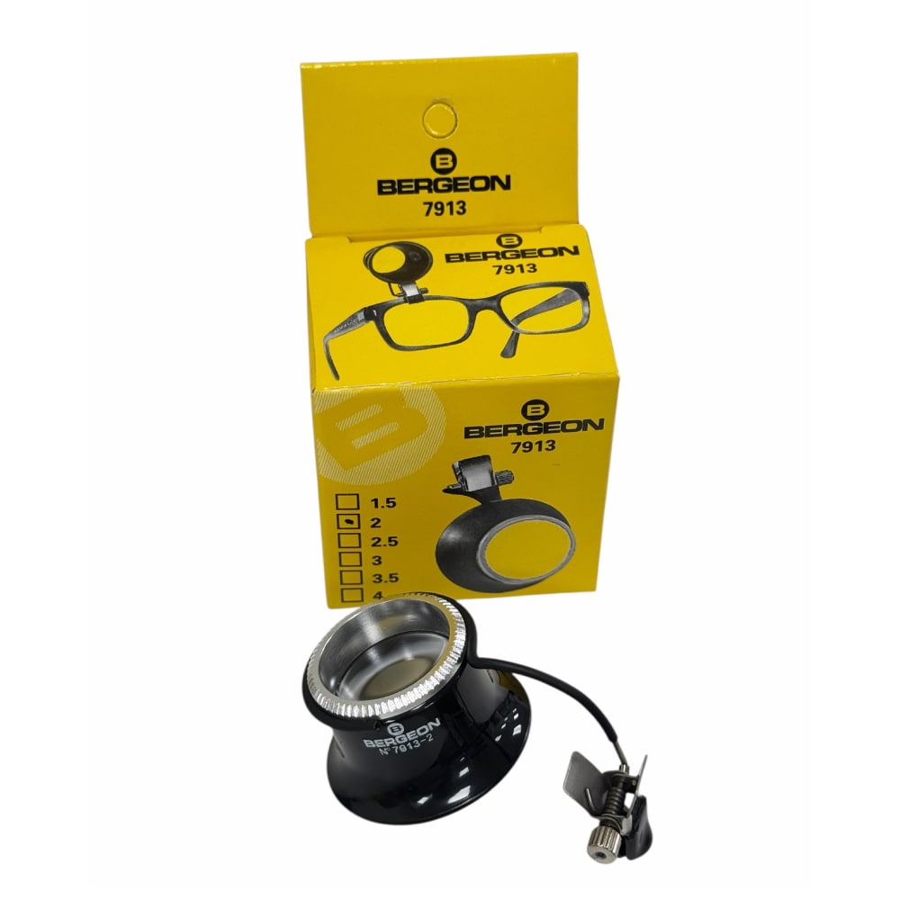Bergeon 7913-2 Eyeglass Watchmaker Loupe, 5x Magnification, Clip-On Biconvex Lens, 25 mm, Swiss Made - Image 2