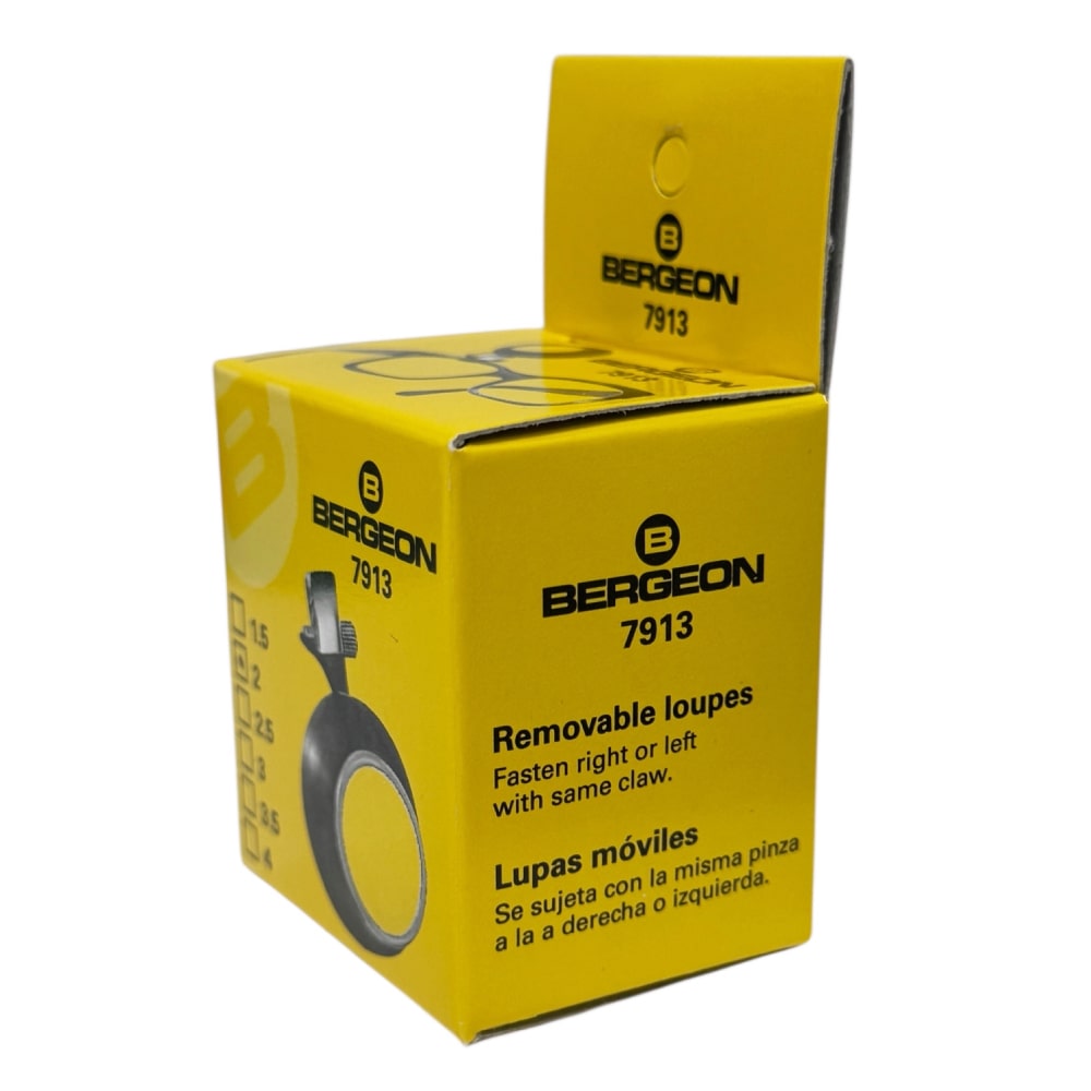 Bergeon 7913-2 Eyeglass Watchmaker Loupe, 5x Magnification, Clip-On Biconvex Lens, 25 mm, Swiss Made - Image 3