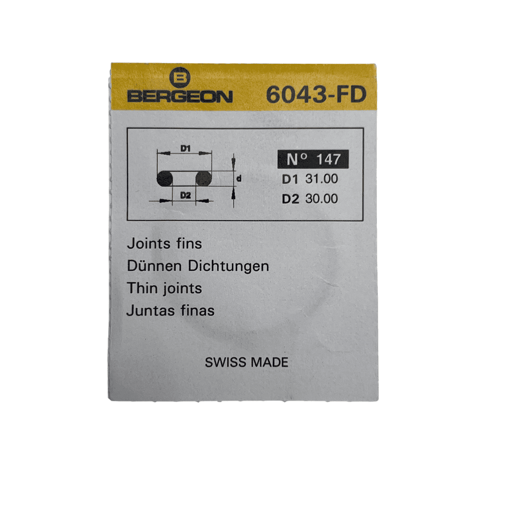 Bergeon No. 147 Rubber O-Ring Gaskets Pack of 2