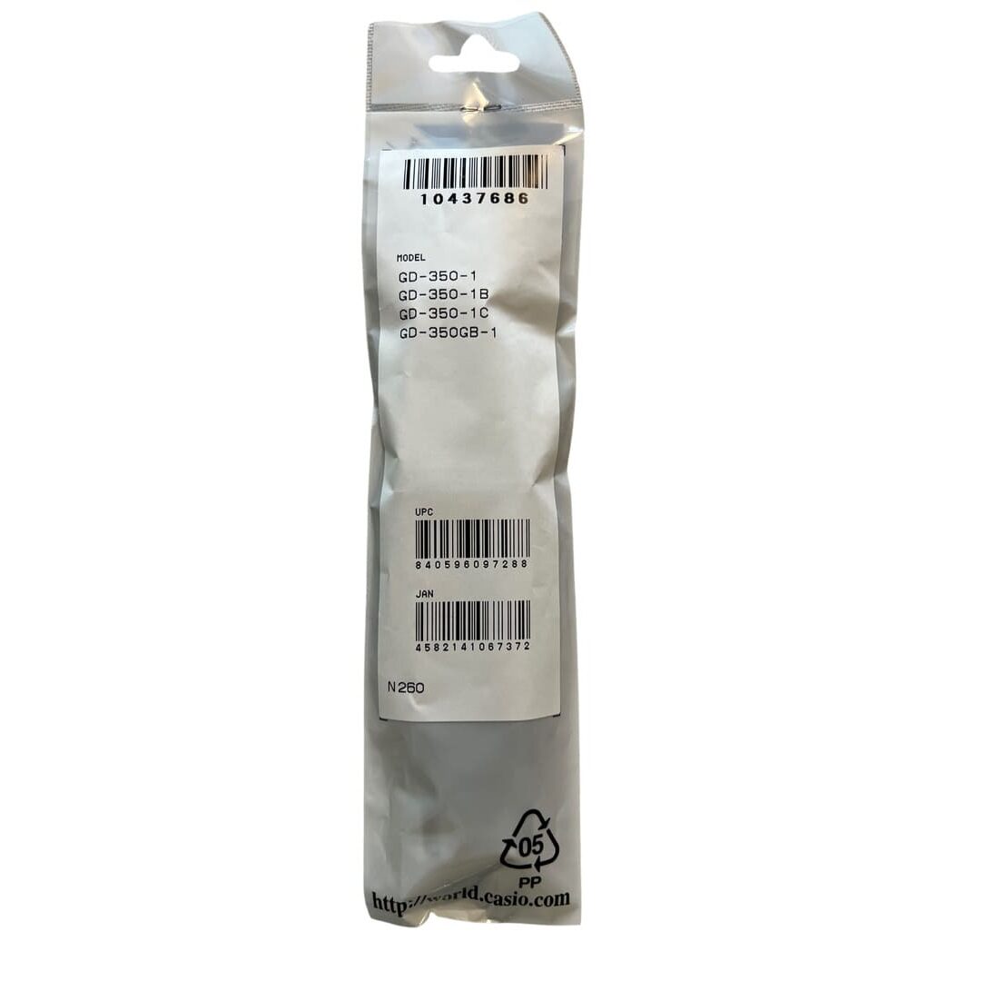Casio plastic black watch strap 10437686 for GD-350-1, GD-350-1B, 16 mm - Image 5
