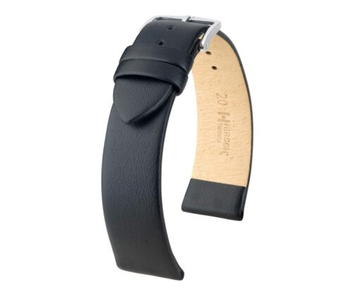 Hirsch Toronto Black Leather Watch Strap 14mm Quick Release L 120/80