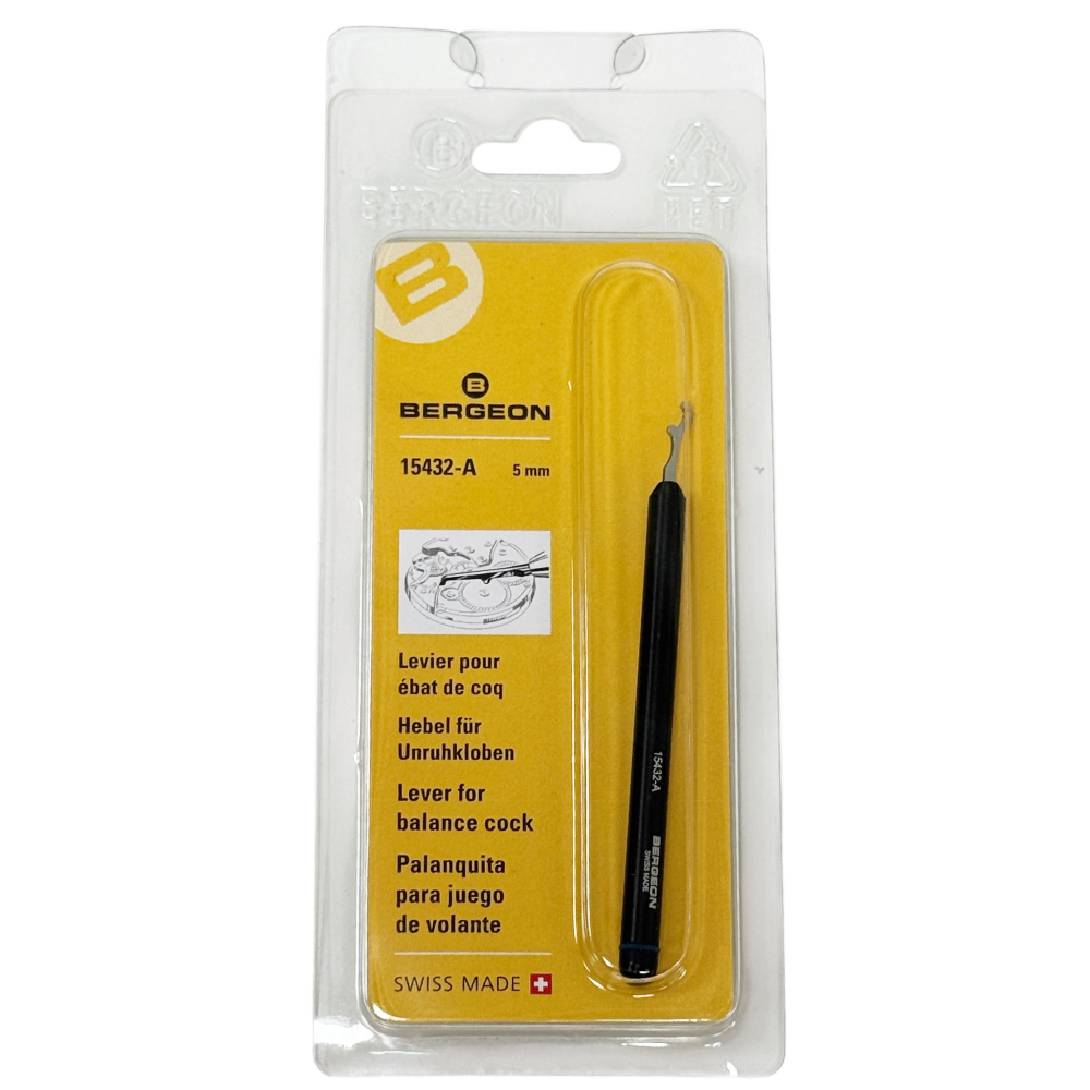 Bergeon 15432-A lever for balance cock, black, 5 mm - Image 3