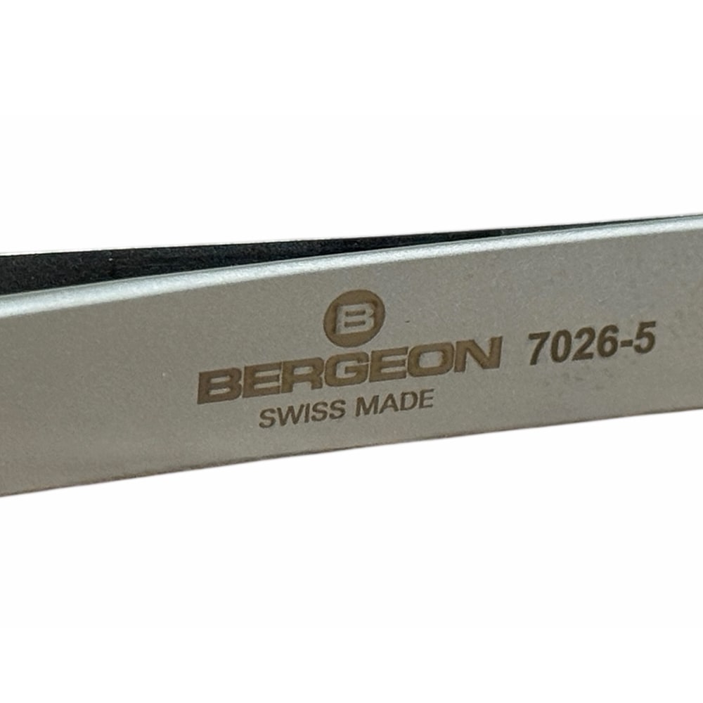 Bergeon 7026-5 precision tweezers in steel for watchmaker's and jewellers, length 110 mm - Image 2