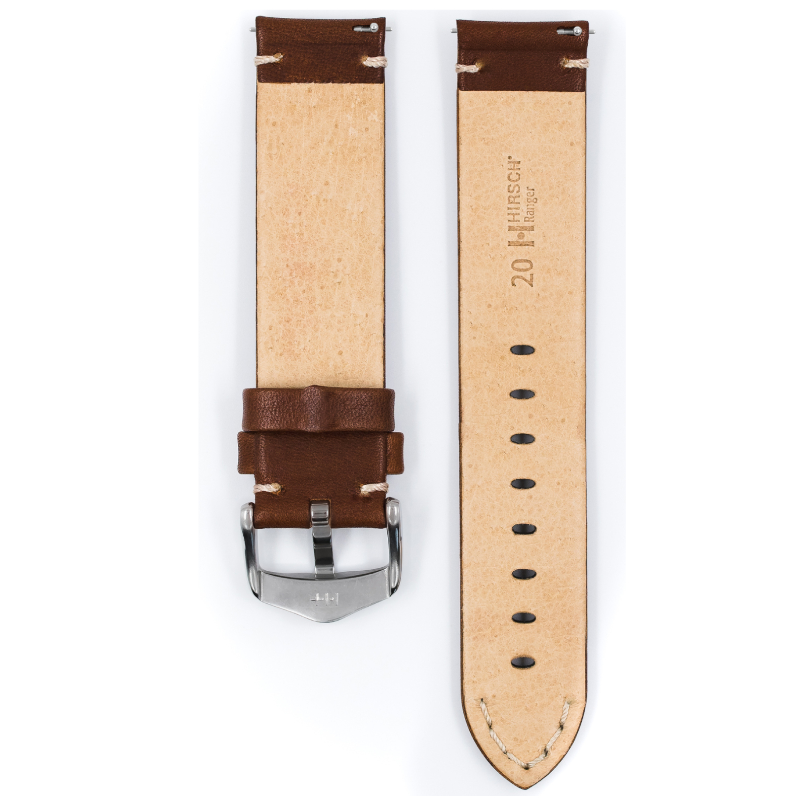 Hirsch Ranger genuine Calf leather watch strap 20 mm 05402070-2-20 - Image 2
