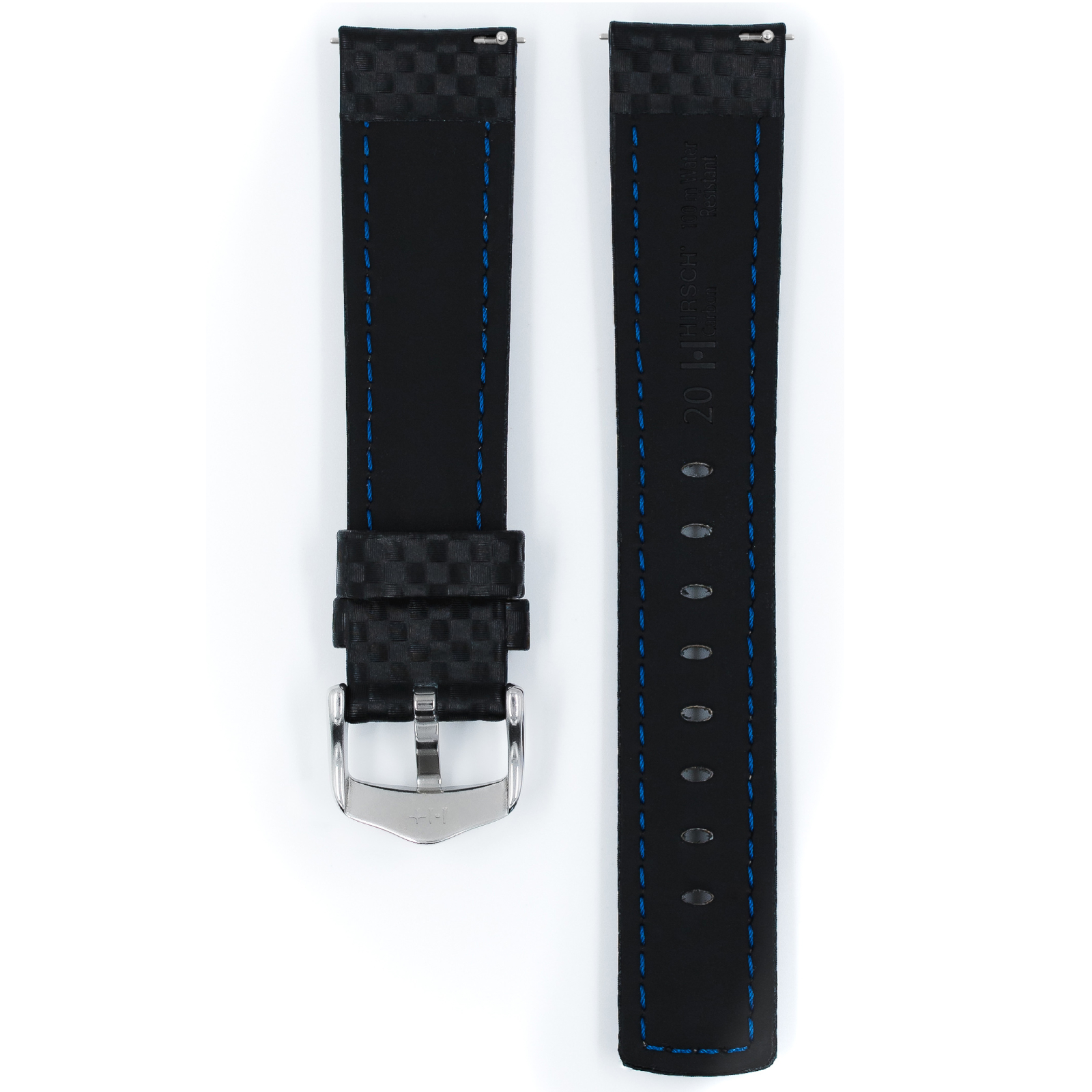 Hirsch watch Carbon black strap L 20mm 02592050-2-20 - Image 2