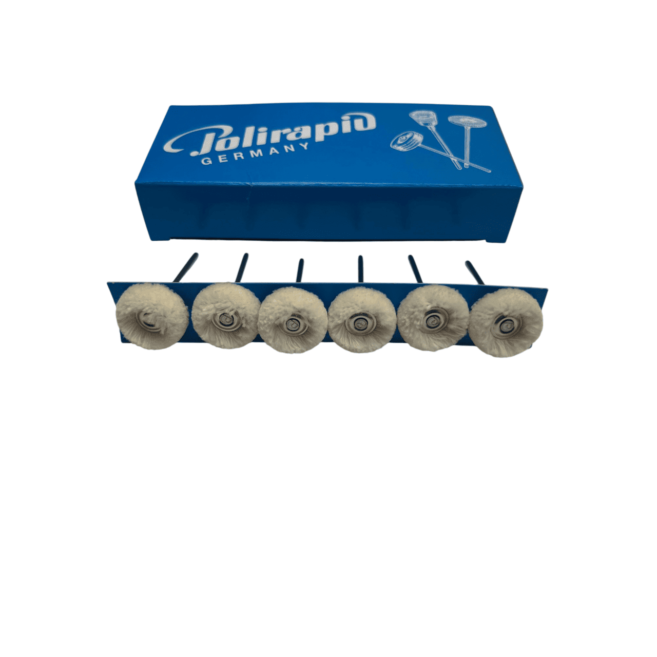 Polirapid Round Cotton Polishing Brushes, 21 mm, 6 Pack