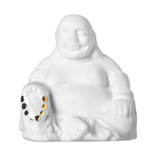 Räder Relax Buddha Porcelain Figure in Wooden Gift Box