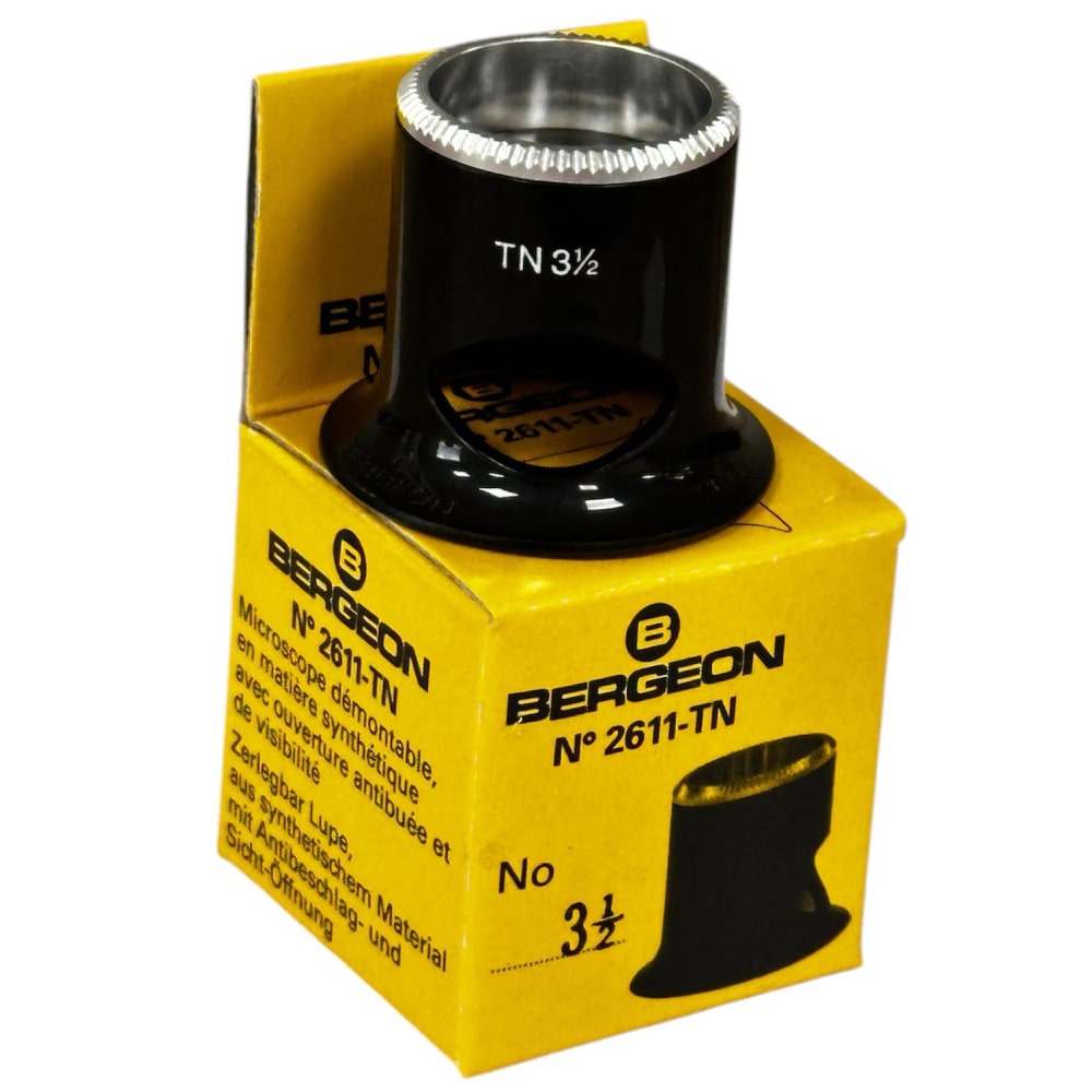 Bergeon 2611-TN 2.8x watchmaker eyeglasses loupe biconvex air 3.5 - Image 2