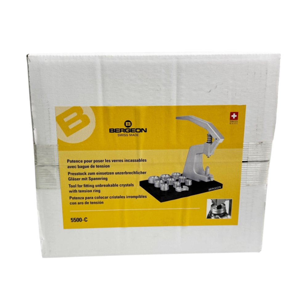 Bergeon 5500-C Watch Crystal Press with 10 Tapered Dies - Image 2