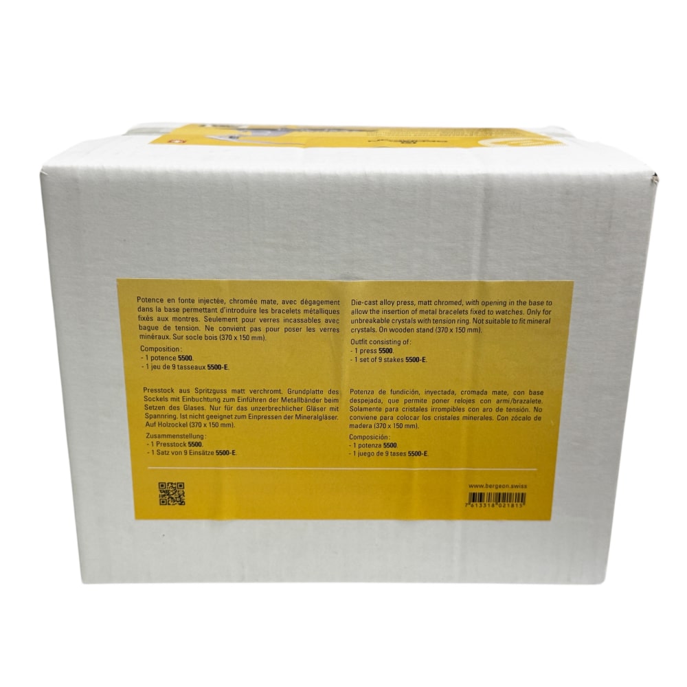 Bergeon 5500-C Watch Crystal Press with 10 Tapered Dies - Image 3