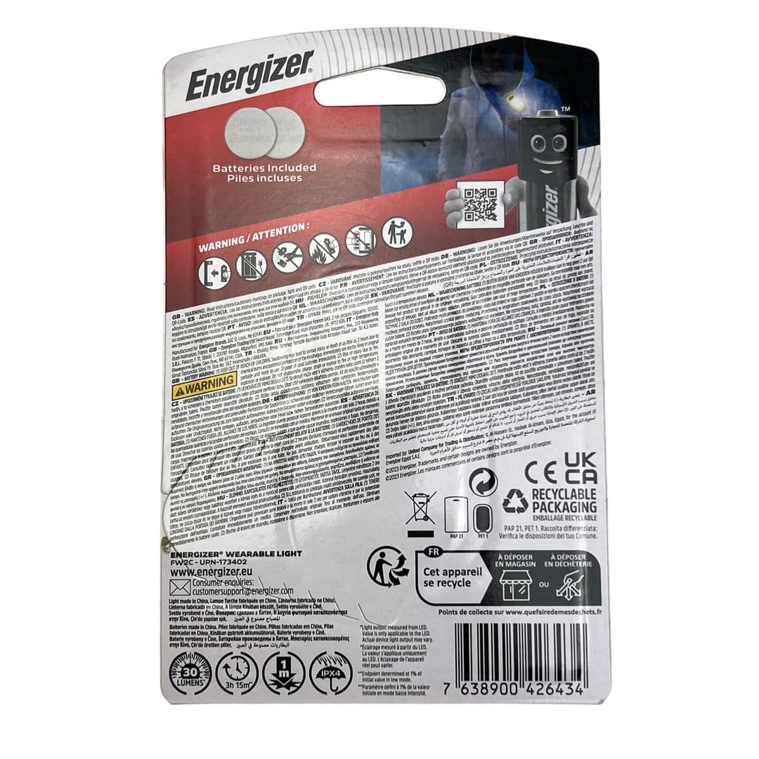 Energizer Wearable LED Clip Light with 3 Modes and IPX4 Rating - Image 6