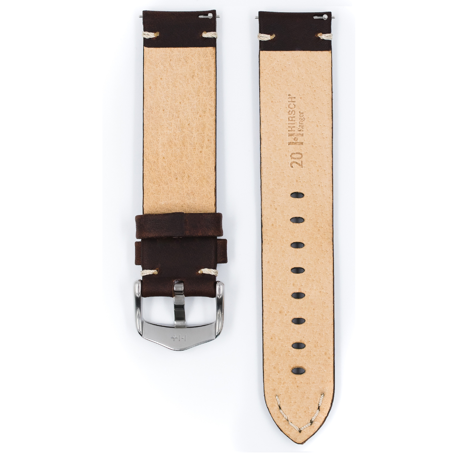 Hirsch Ranger genuine Calf leather watch strap 18 mm 05402010-2-18 - Image 2