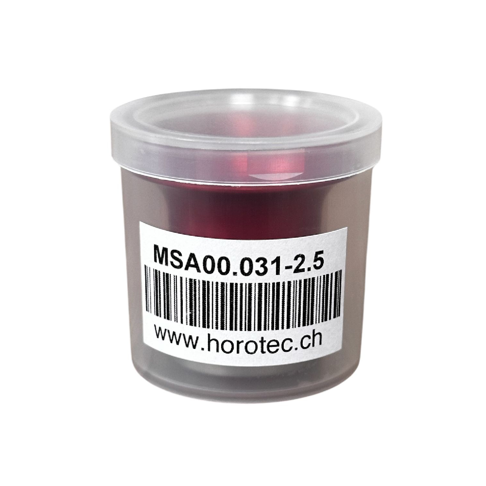 Horotec MSA 00.031-2.5 Eyeglass Loupe in Anodised Red Aluminium with Screwed Ring - Image 3