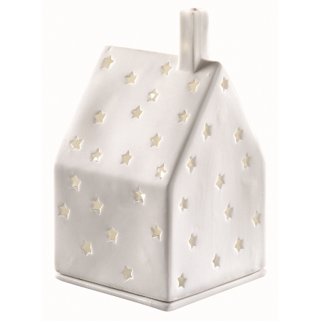 Räder Star Light House Porcelain Tealight Holder - Christmas 10cm