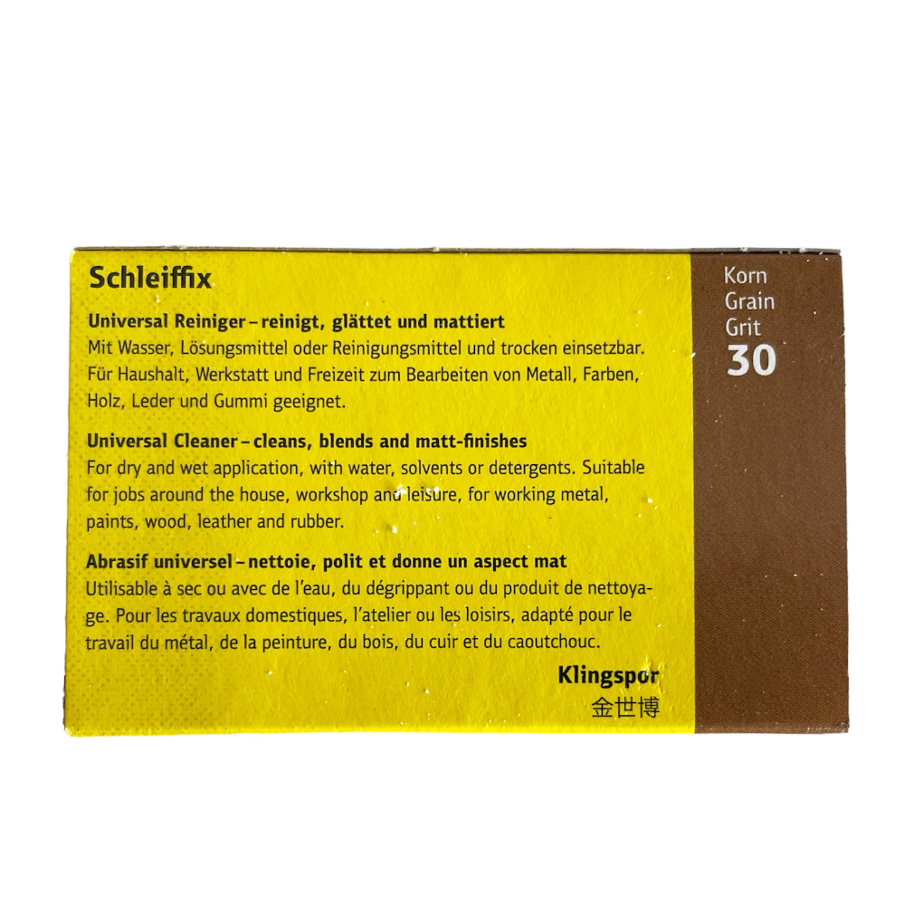 Klingspor Schleiffix universal cleaning block abrasive for metals, grit 30 - Image 3