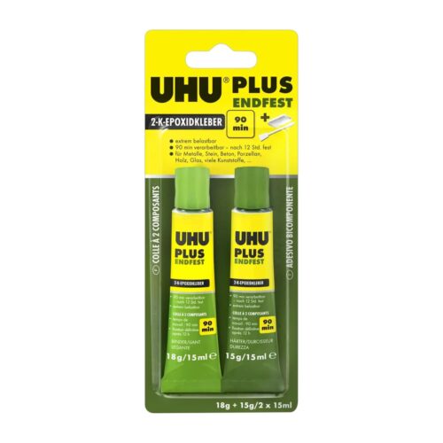 UHU Plus Endfest 300 2-Component Clear Epoxy Adhesive 2x15ml