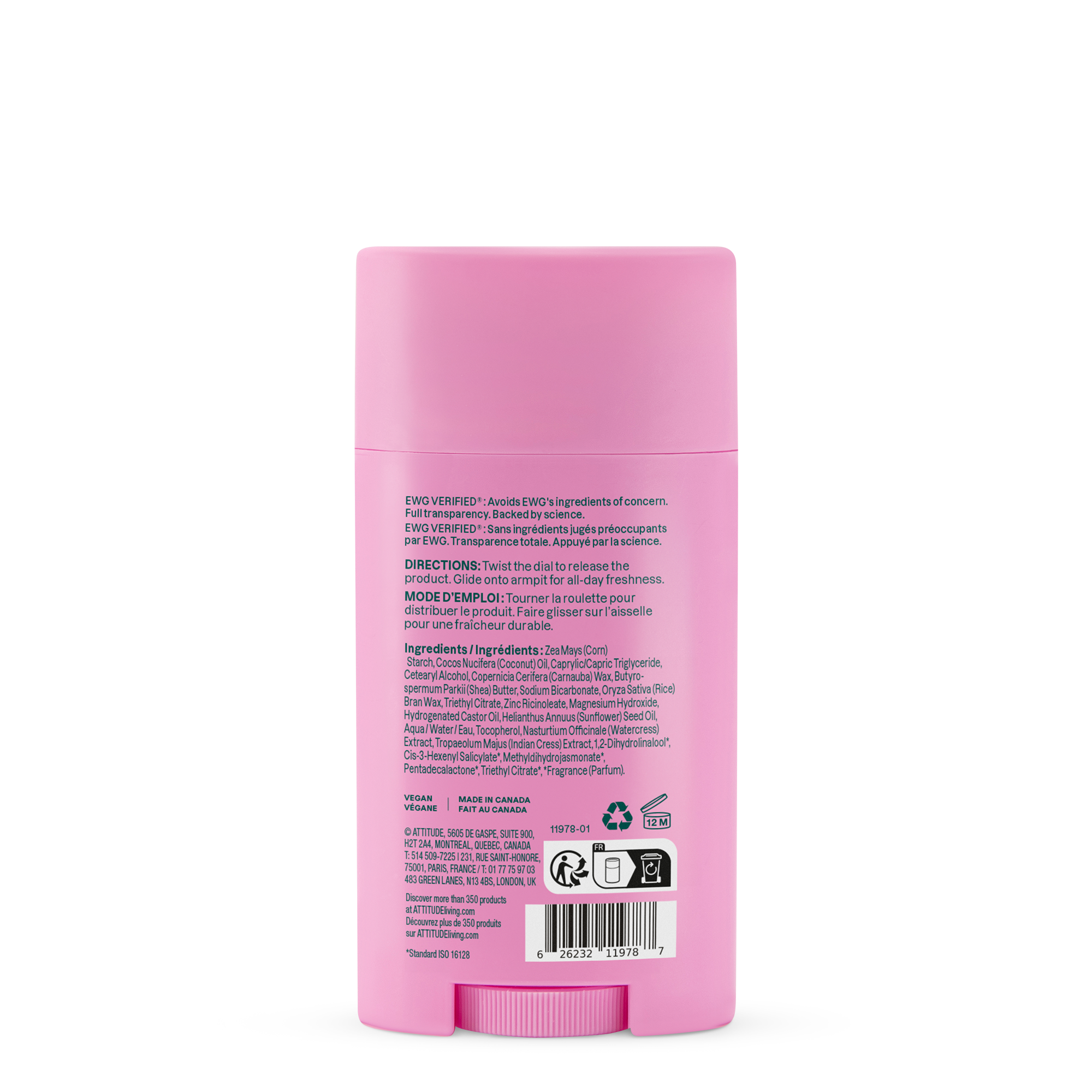 ATTITUDE Super leaves Coconut & Wild Berries Deodorant, 75 g - Image 3