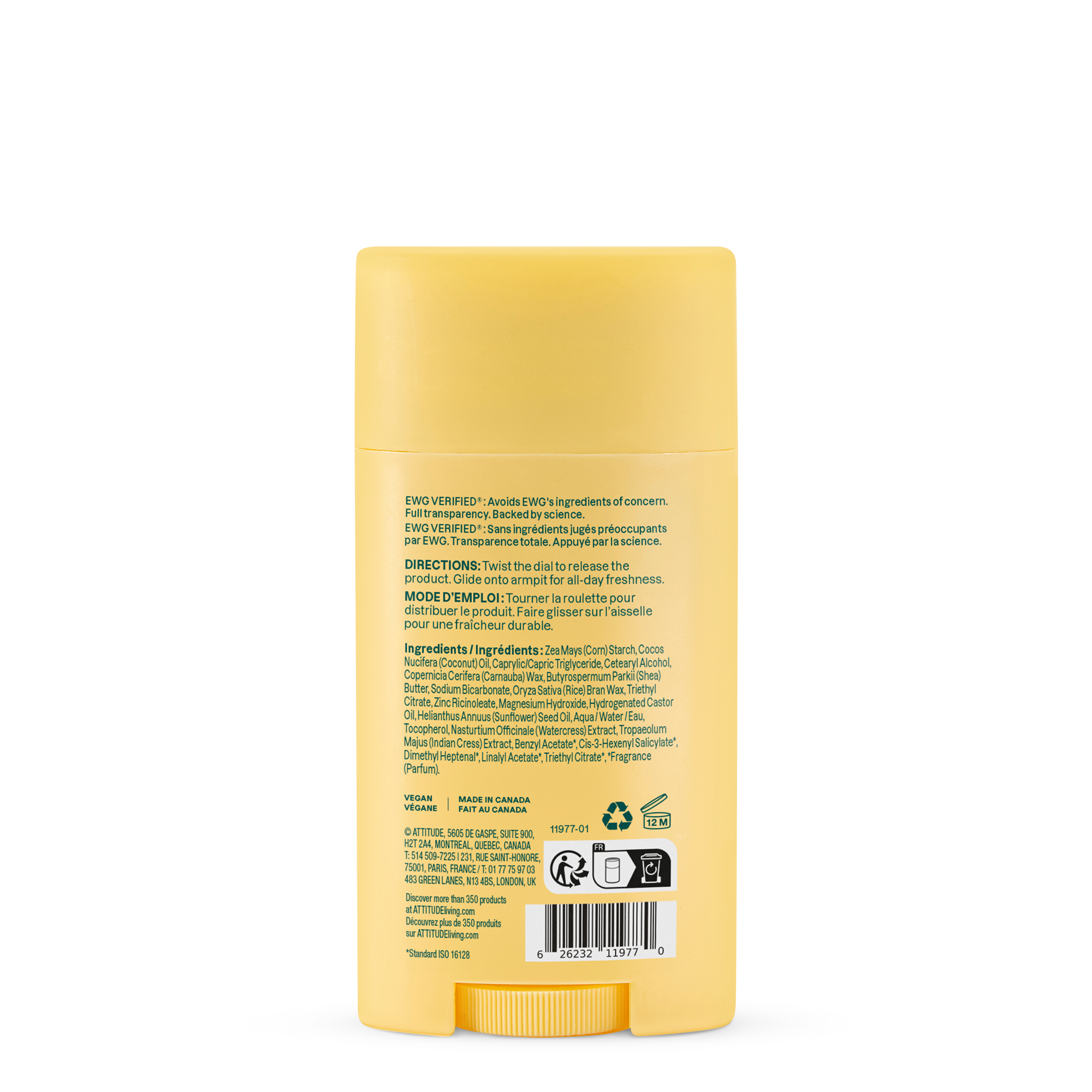 ATTITUDE Super Leaves Deodorant Earl Grey & Fresh Cucumber 75 g - Image 3