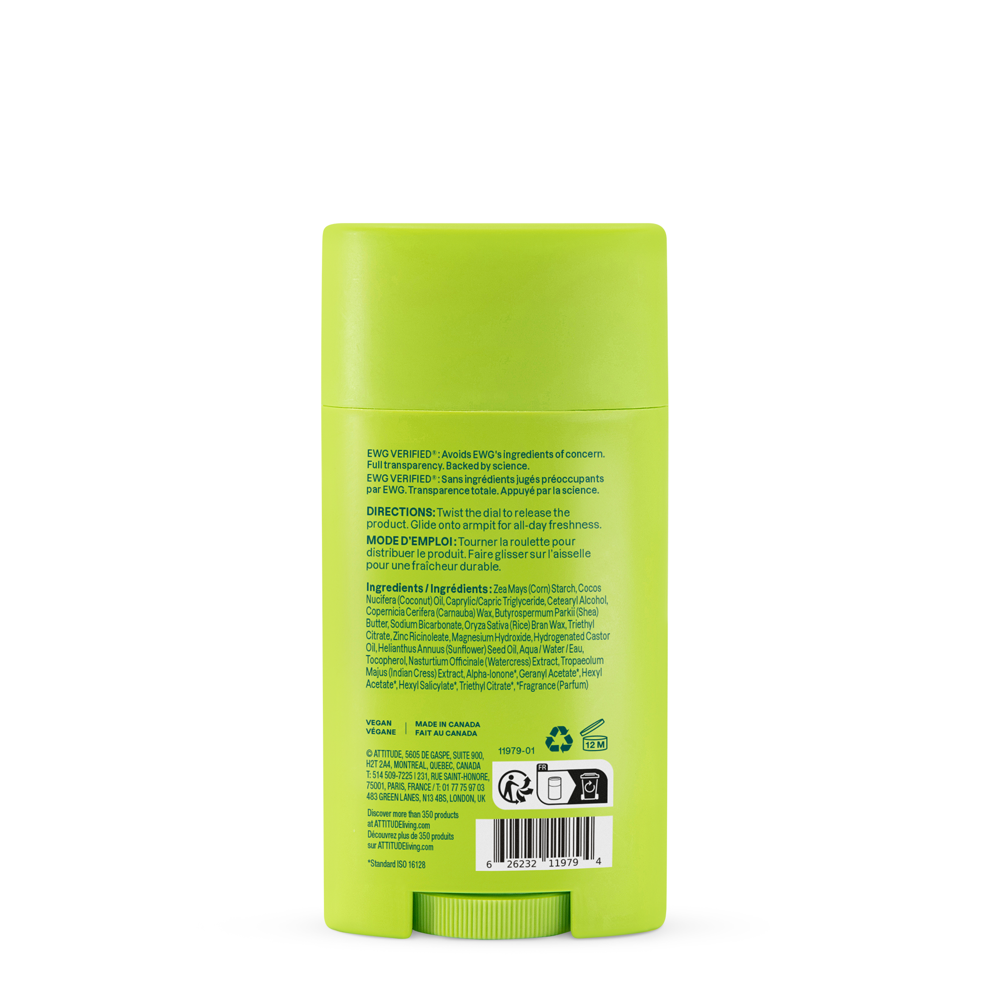 ATTITUDE Super Leaves Deodorant Pear & Amber 75 g - Image 4